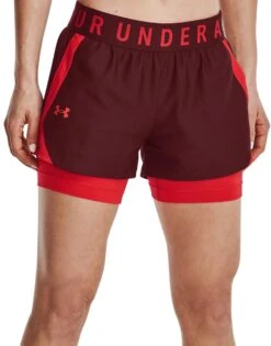 Under Armour Play Up 2-in-1 Shorts -RED