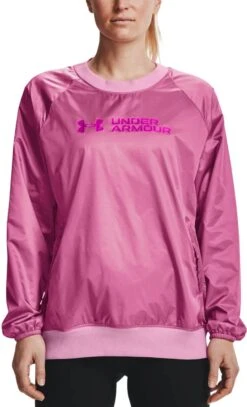 Felpe Under Armour UA Recover Woven Shine Crew-PNK