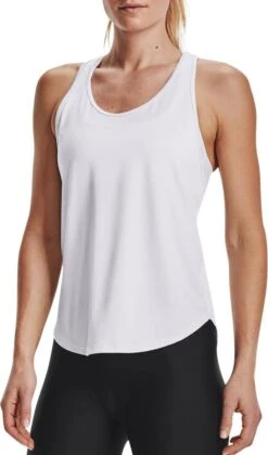 Canotte E Top Under Armour UA Tech Vent Tank-WHT
